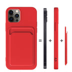 TPU Phone Case – + Flannel Lining Card Slots Phone Case, For iPhone 14 Plus