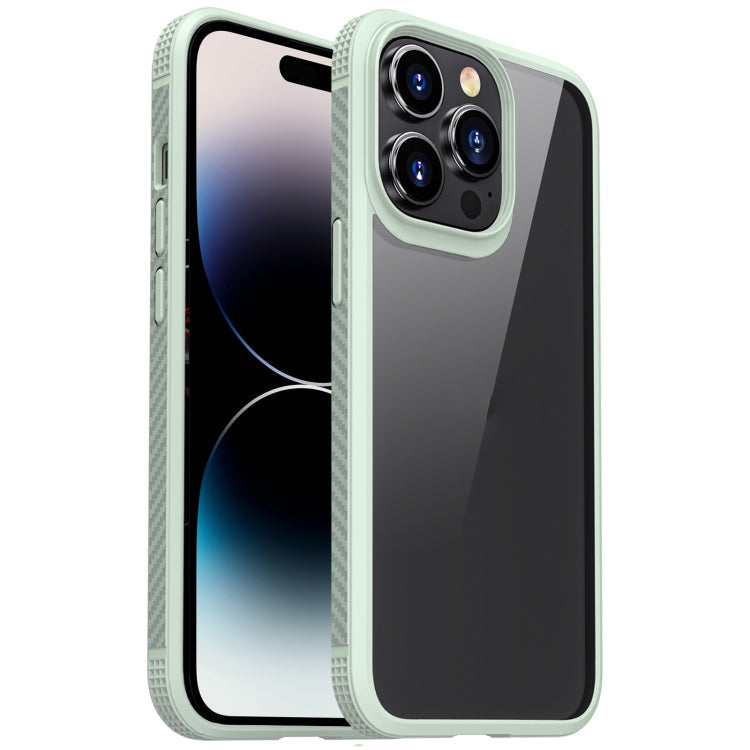 Carbon Fiber Four-corner Airbag Shockproof Case, For iPhone 14 Pro Max, For iPhone 14 Plus, For iPhone 14 Pro For iPhone 14 Pro Max Green