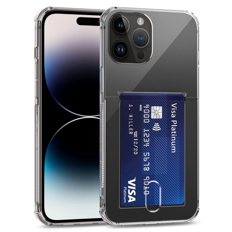 Transparent TPU Phone Case with Card Slots, For iPhone 14 Pro, For iPhone 14 For iPhone 14 Pro