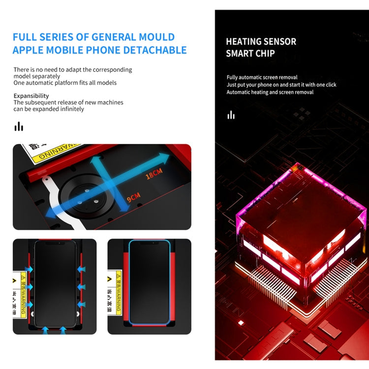 TBK 288 Built-in Pump Vacuum Automatic Intelligent Control Screen Removal Tool,, US Plug, UK Plug, AU Plug, EU Plug – Durable Build, Easy to Use