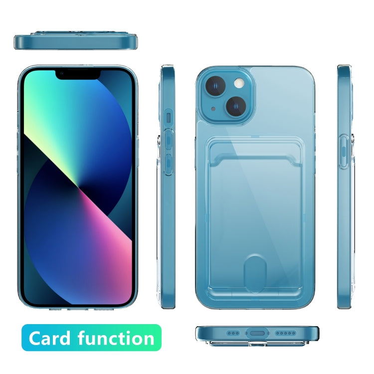 Crystal Card Slot PC + TPU Phone Case, For iPhone 14, For iPhone 14...