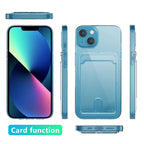 Crystal Card Slot PC + TPU Phone Case, For iPhone 14, For iPhone 14...