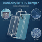 Crystal Card Slot PC + TPU Phone Case, For iPhone 14, For iPhone 14...