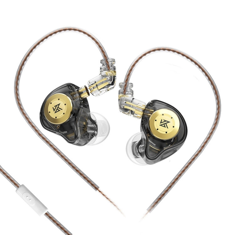 KZ-EDX PRO Dynamic HiFi In-Ear Sports Music Headphones, With Microphone, Without Microphone With Microphone Transparent Black