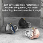 KZ-ZEX Electrostatic Dynamic In-Ear Sports Music Headphones, With Microphone, Without Microphone