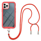 Starry Sky Solid Color Series Shockproof PC + TPU Phone Case with Neck Strap – Shockproof, Lanyard, TPU, For iPhone 14 Pro Max, For iPhone 14 Pro, For iPhone 14 Max, For iPhone 14, For Motorola Moto G 5G 2022, For Motorola Moto G Stylus 2022 4G For iPhone 14 Pro Max Red