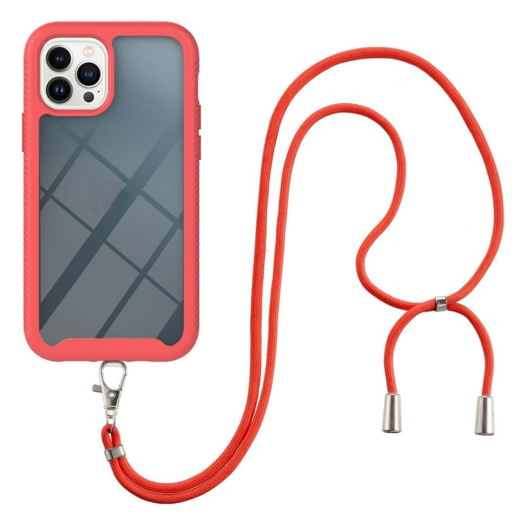 Starry Sky Solid Color Series Shockproof PC + TPU Phone Case with Neck Strap – Shockproof, Lanyard, TPU, For iPhone 14 Pro Max, For iPhone 14 Pro, For iPhone 14 Max, For iPhone 14, For Motorola Moto G 5G 2022, For Motorola Moto G Stylus 2022 4G For iPhone 14 Pro Red