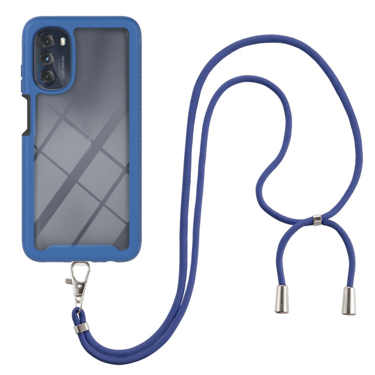 Starry Sky Solid Color Series Shockproof PC + TPU Phone Case with Neck Strap – Shockproof, Lanyard, TPU, For iPhone 14 Pro Max, For iPhone 14 Pro, For iPhone 14 Max, For iPhone 14, For Motorola Moto G 5G 2022, For Motorola Moto G Stylus 2022 4G For Motorola Moto G 5G 2022 Blue