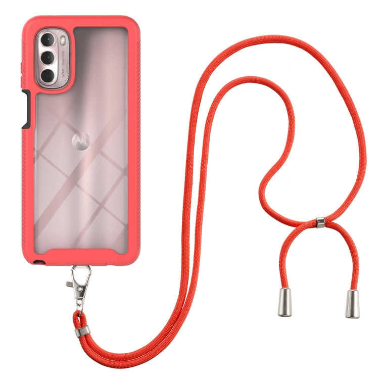 Starry Sky Solid Color Series Shockproof PC + TPU Phone Case with Neck Strap – Shockproof, Lanyard, TPU, For iPhone 14 Pro Max, For iPhone 14 Pro, For iPhone 14 Max, For iPhone 14, For Motorola Moto G 5G 2022, For Motorola Moto G Stylus 2022 4G For Motorola Moto G Stylus 2022 4G Red