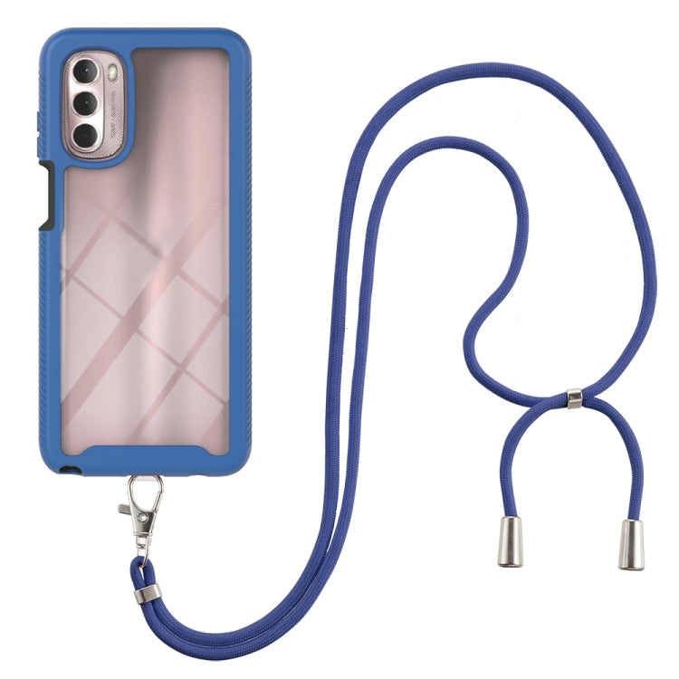 Starry Sky Solid Color Series Shockproof PC + TPU Phone Case with Neck Strap – Shockproof, Lanyard, TPU, For iPhone 14 Pro Max, For iPhone 14 Pro, For iPhone 14 Max, For iPhone 14, For Motorola Moto G 5G 2022, For Motorola Moto G Stylus 2022 4G For Motorola Moto G Stylus 2022 4G Blue