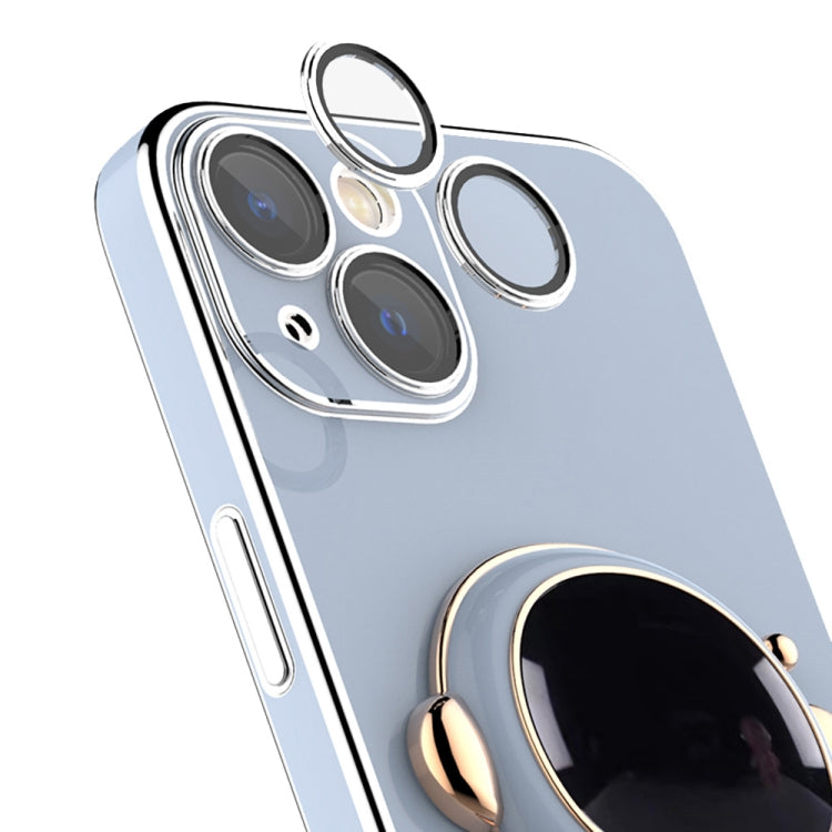 Plating Astronaut Holder Phone Case with Lens Film, For iPhone 13 Pro...