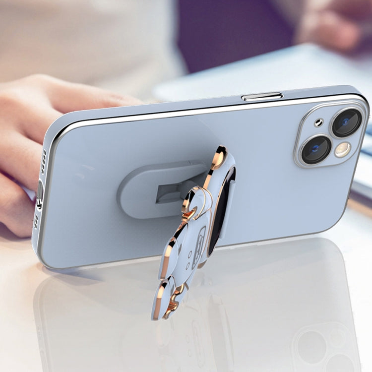 Plating Astronaut Holder Phone Case with Lens Film, For iPhone 13 Pro...