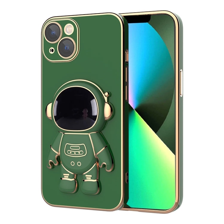 Plating Astronaut Holder Phone Case, For iPhone 12 Pro Max, For iPhone... For iPhone 12 Pro Max Dark Green