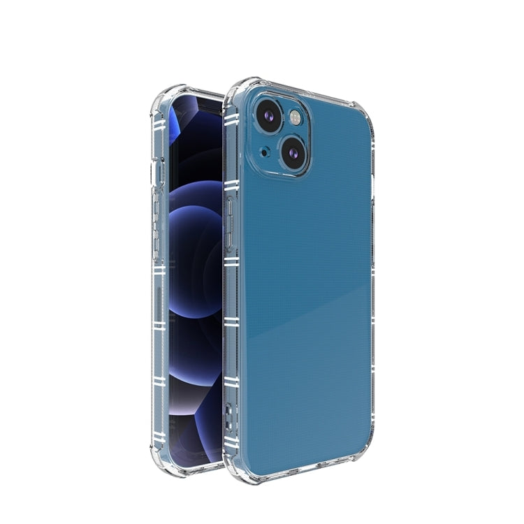 Straight Side Dual Bone Anti-fall TPU Transparent Protective Case, For iPhone 14, For iPhone 14 Plus, For iPhone 14 Pro, For iPhone 14 Pro Max