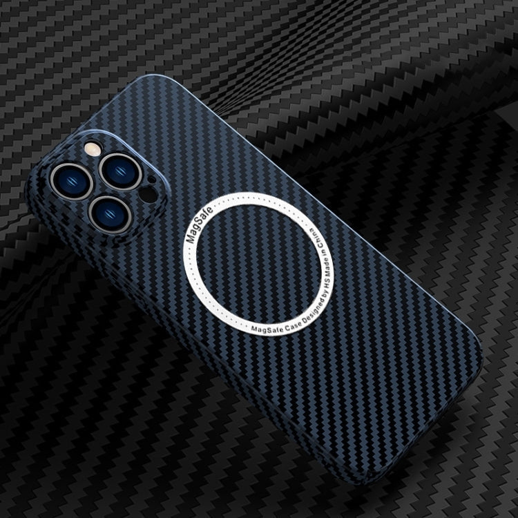 Carbon Fiber Texture MagSafe Magnetic Phone Case, For iPhone 14 Pro Max For iPhone 14 Pro Max Blue