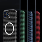 Carbon Fiber Texture MagSafe Magnetic Phone Case, For iPhone 14 Pro Max