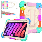 Contrast Color Robot Silicone + PC Tablet Case, For iPad mini 2024 / mini 6, For iPad mini 6 For iPad mini 2024 mini 6 Colorful Blue