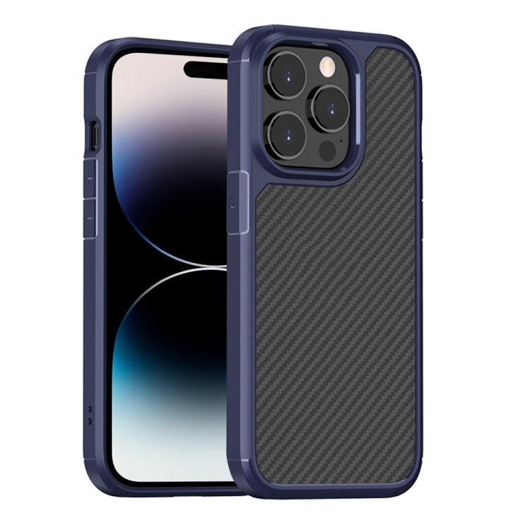 Carbon Fiber Texture Case, For iPhone 14 Pro Max, For iPhone 14 For iPhone 14 Pro Max Blue