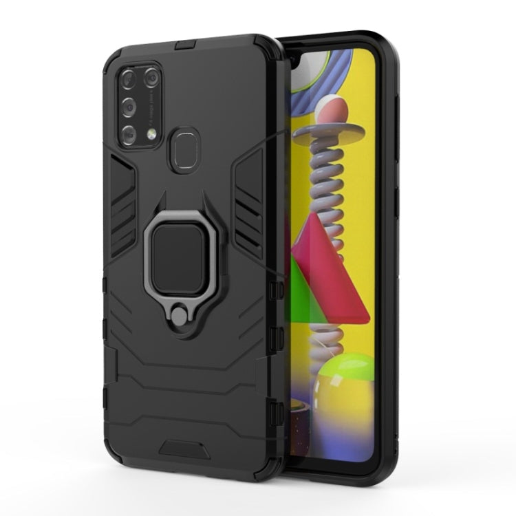 PC + TPU Shockproof Protective Case with Magnetic Ring Holder – Shockproof, Ring Holder, Magnetic, For OnePlus 8 Pro, For OnePlus 8, For Galaxy M31 For Galaxy M31 Black