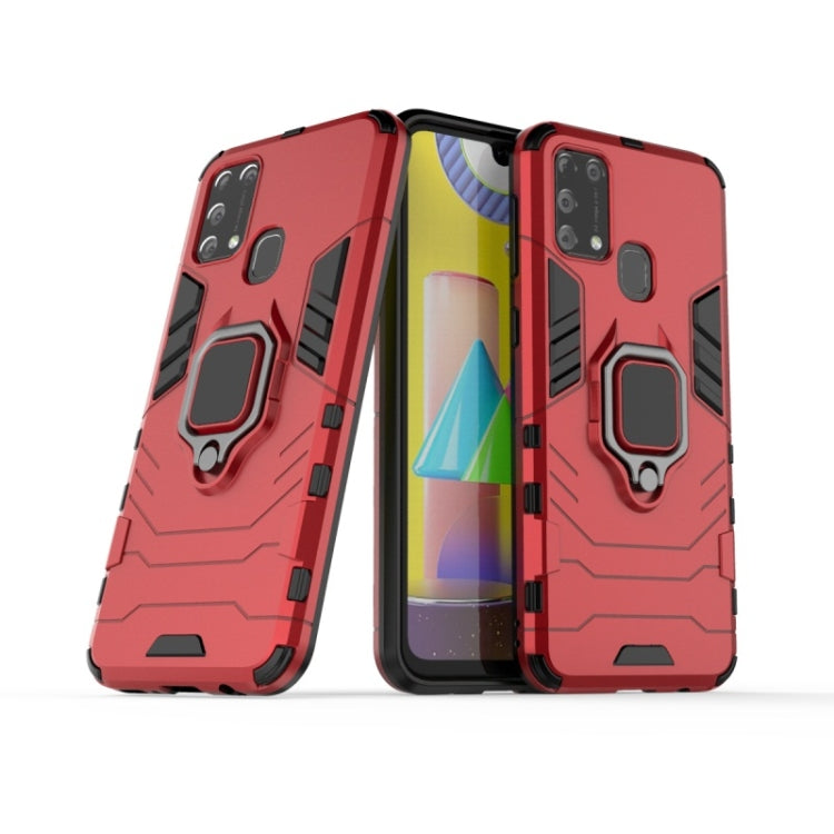 PC + TPU Shockproof Protective Case with Magnetic Ring Holder – Shockproof, Ring Holder, Magnetic, For OnePlus 8 Pro, For OnePlus 8, For Galaxy M31 For Galaxy M31 Red
