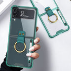 GKK Airbag Protective Phone Case with Ring & Pen, For Samsung Galaxy Z Flip4