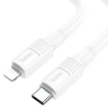 hoco X84 20W USB-C / Type-C to 8 Pin Solid PD Charging Data Cable，Length：1m White