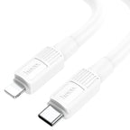 hoco X84 20W USB-C / Type-C to 8 Pin Solid PD Charging Data Cable，Length：1m White