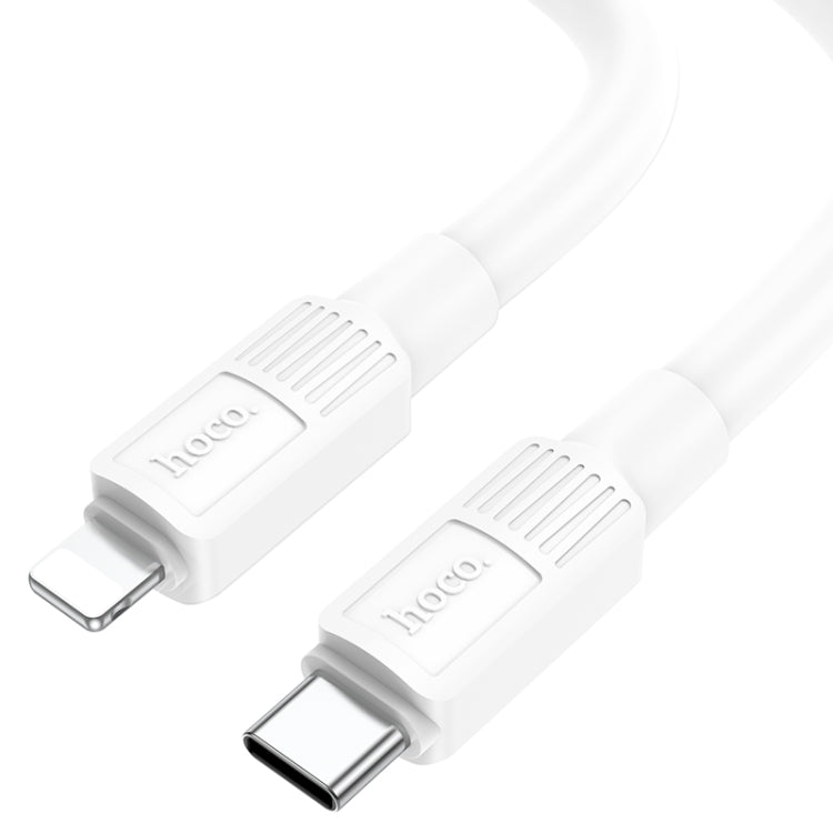 hoco X84 20W USB-C / Type-C to 8 Pin Solid PD Charging Data Cable，Length：1m White