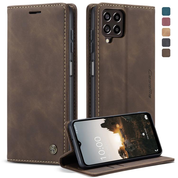 CaseMe 013 Multifunctional Horizontal Flip Leather Phone Case – Card Slot, Flip, Leather, For Samsung Galaxy M33 5G, For Samsung Galaxy M53 5G, For Xiaomi 12 Lite For Samsung Galaxy M33 5G Coffee