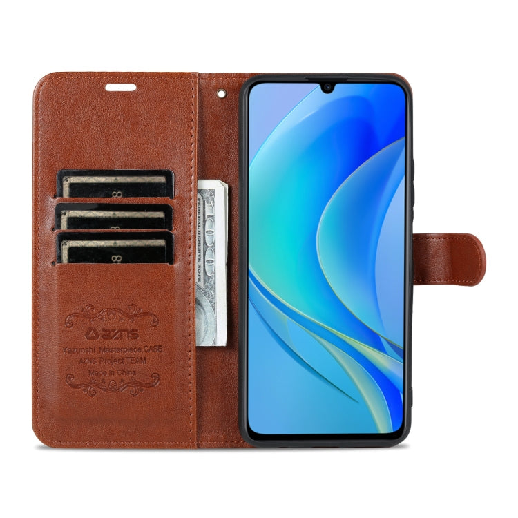 AZNS Sheepskin Texture Flip Leather Phone Case – Card Slot, Flip, Leather, For Huawei Enjoy 50/Nova Y70/Nova Y70 Plus