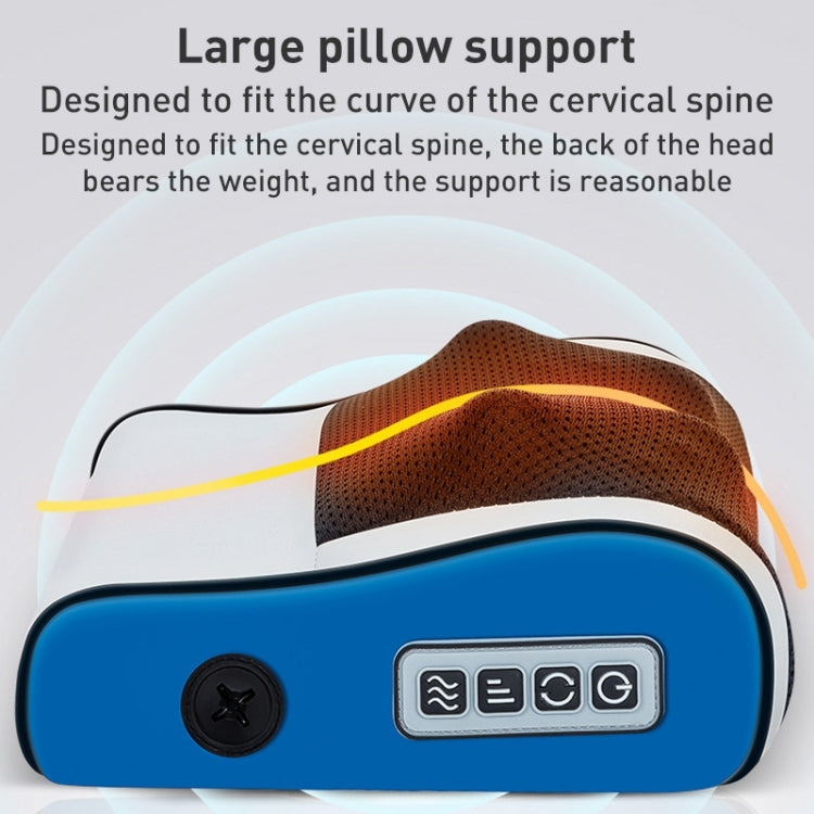 Multifunctional Hot Compress Neck Massager Car Cervical Spine Massage Pillow, Red Six Keys, Blue Six Keys, One Button, Red Upgrade, Blue Upgrade