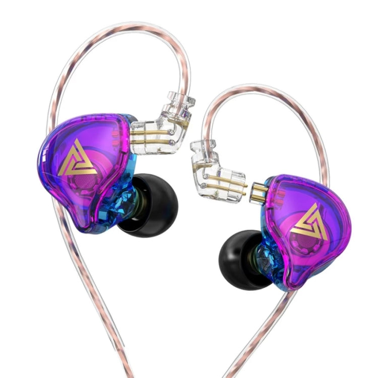 QKZ AK6 PLUS HiFi Bass Detachable Audio Cable Dynamic Heavy Bass Wired Earphone, with Mic, without Mic – Magnetic without Mic Colorful
