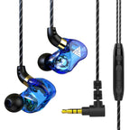 QKZ SK7 3.5mm Sports In-ear Copper Driver Wired HIFI Stereo Earphone with Mic Dark Blue