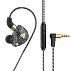 QKZ SK8 3.5mm Sports In-ear Dynamic HIFI Monitor Earphone with Mic Black