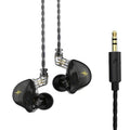 QKZ ZXT Sports In-ear Wired Control Plug HIFI Stereo Stage Monitor Earphone, Standard Version, with Mic Standard Version Black