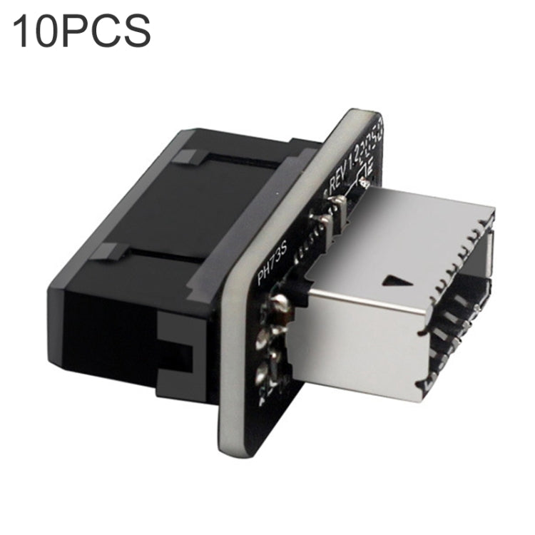10 PCS 73S Mainboard USB 3.0 19P/20P to Type-E90 Degree Adapter, 10pcs – TPU 10pcs