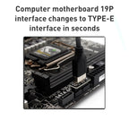 10 PCS 73S Mainboard USB 3.0 19P/20P to Type-E90 Degree Adapter, 10pcs – TPU