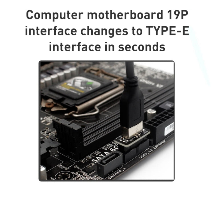 10 PCS 73S Mainboard USB 3.0 19P/20P to Type-E90 Degree Adapter, 10pcs – TPU