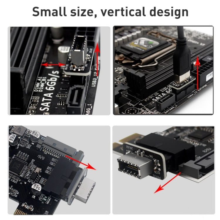 10 PCS 73S Mainboard USB 3.0 19P/20P to Type-E90 Degree Adapter, 10pcs – TPU