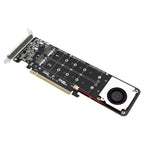 PCIe X16 to M.2 M-key NVMEx4 SSD RAID Converter Card, PCIe X16 to M.2 – TPU