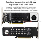 PCIe X16 to M.2 M-key NVMEx4 SSD RAID Converter Card, PCIe X16 to M.2 – TPU