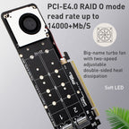 PCIe X16 to M.2 M-key NVMEx4 SSD RAID Converter Card, PCIe X16 to M.2 – TPU