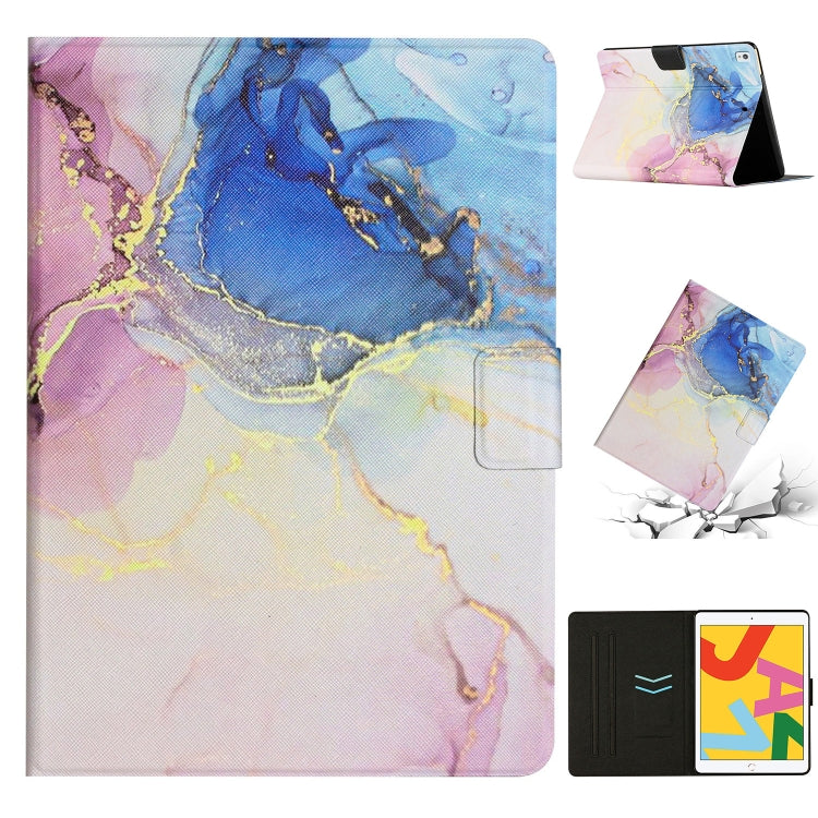 Marble Pattern Smart Leather Tablet Case – Leather, For iPad Pro 10.5 2019 / 10.2, For iPad Pro 11 2020, For iPad Air / Air 2 / 9.7 2018 / 2017, For iPad mini 2024 /mini 6, For iPad mini 5 / 4 / 3 / 2 / 1 For iPad Pro 10.5 2019 10.2 Pink Blue