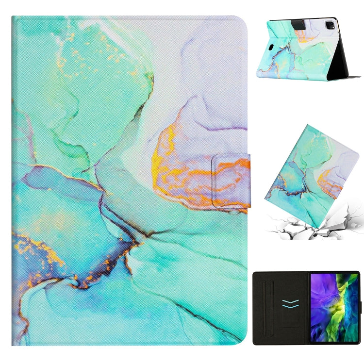 Marble Pattern Smart Leather Tablet Case – Leather, For iPad Pro 10.5 2019 / 10.2, For iPad Pro 11 2020, For iPad Air / Air 2 / 9.7 2018 / 2017, For iPad mini 2024 /mini 6, For iPad mini 5 / 4 / 3 / 2 / 1 For iPad Pro 11 2020 Green