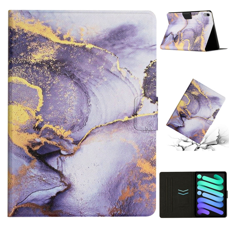 Marble Pattern Smart Leather Tablet Case, For iPad mini 2024 / mini 6 For iPad mini 2024 mini 6 Purple