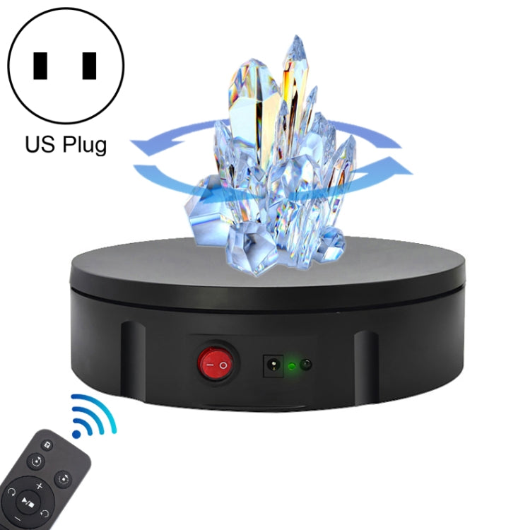 22cm Charging Rotating Display Stand Video Shooting Turntable, Load: 50kg, US Plug, EU Plug, UK Plug, AU Plug US Plug Black