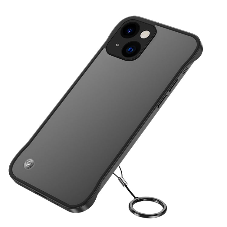 Metal Lens Frosted Finger Ring Strap Phone Case, For iPhone 14, For... For iPhone 14 Black