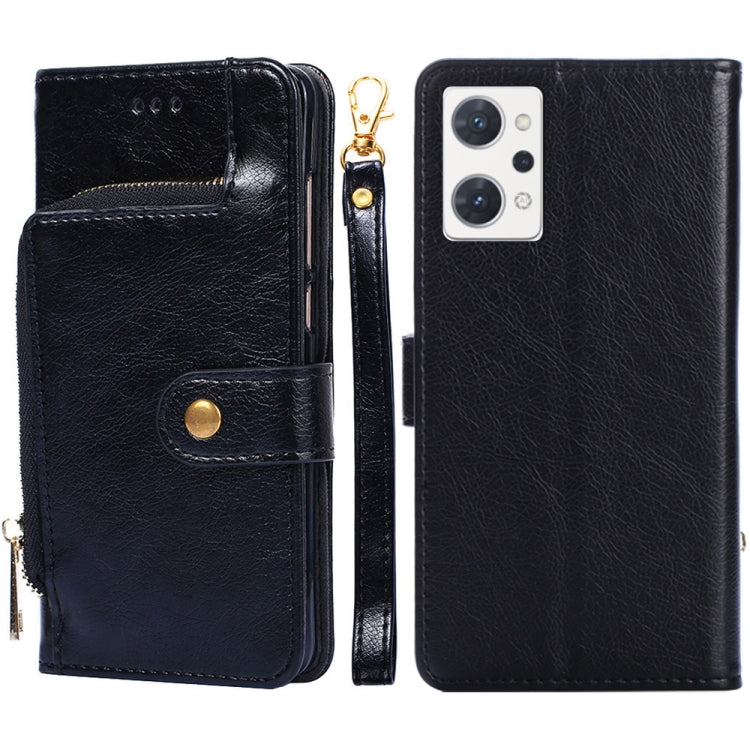Zipper Bag Leather Phone Case – Card Slot, Leather, TPU, For OPPO A57 4G 2022, For OPPO Reno7 A JP Version, For Huawei nova 10, For Motorola Moto G62 5G, For Huawei nova 10 Pro, For Nokia C100 For OPPO Reno7 A JP Version Black
