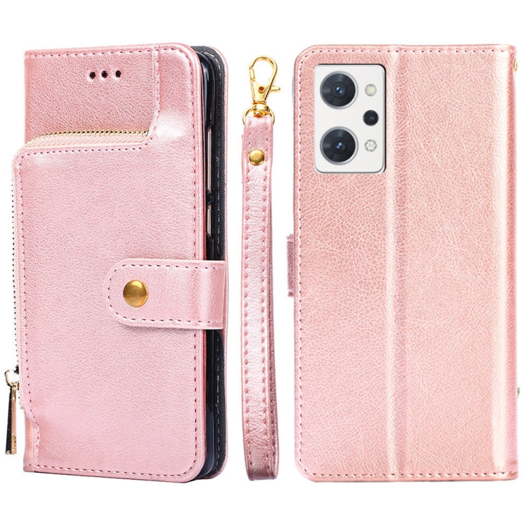 Zipper Bag Leather Phone Case – Card Slot, Leather, TPU, For OPPO A57 4G 2022, For OPPO Reno7 A JP Version, For Huawei nova 10, For Motorola Moto G62 5G, For Huawei nova 10 Pro, For Nokia C100 For OPPO Reno7 A JP Version Rose Gold