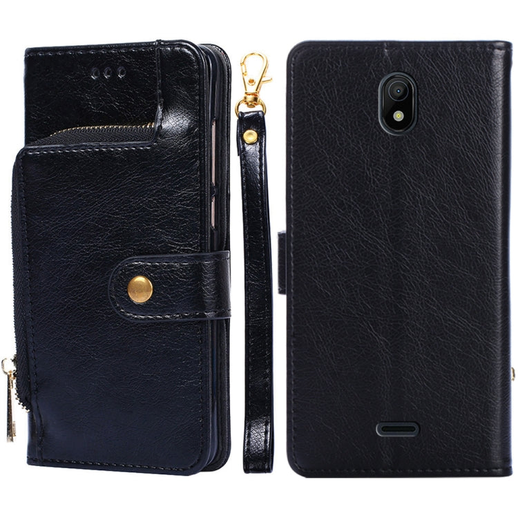 Zipper Bag Leather Phone Case – Card Slot, Leather, TPU, For OPPO A57 4G 2022, For OPPO Reno7 A JP Version, For Huawei nova 10, For Motorola Moto G62 5G, For Huawei nova 10 Pro, For Nokia C100 For Nokia C100 Black